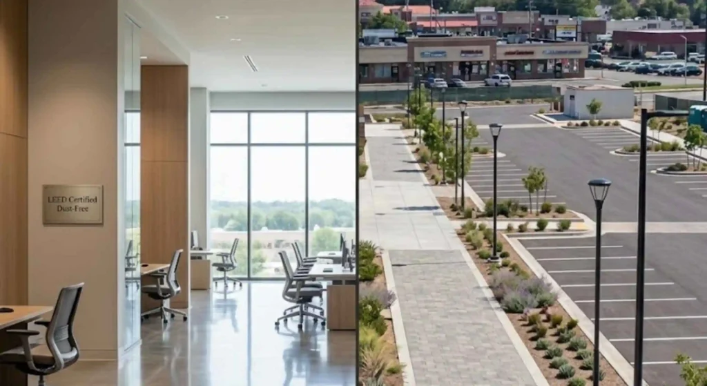 clean, finished commercial or residential space