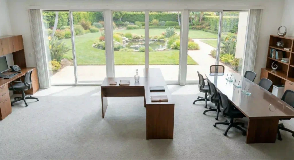 fully cleaned, bright commercial space.