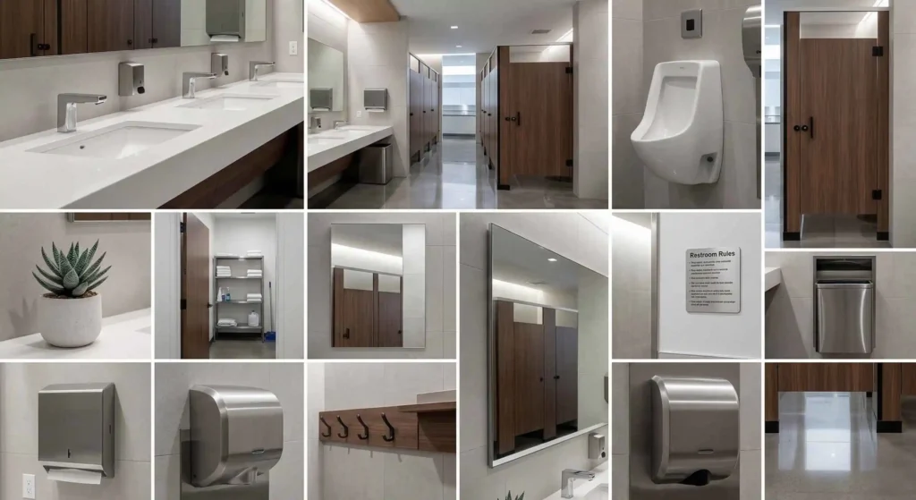 restroom cleaning results.